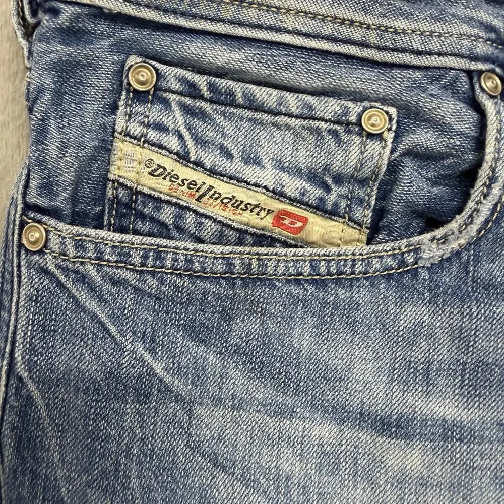 Diesel Zatiny Mens Jeans 32x32 *Fits 33x29 Blue Bootcut Button Fly Made in Italy